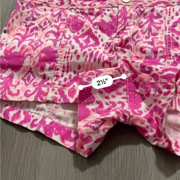 Lilly Pulitzer Liana Mid Rise Shorts in Tons of Fun Magenta‎ Sz 6 - Picture 14 of 14